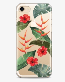 Coque Iphone 7/8 Tropical Watercolor Design Red Flowers - Anthurium, HD Png Download, Free Download