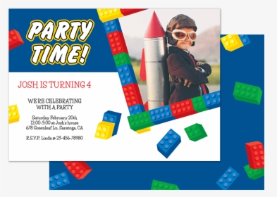Lego Birthday Invitation - Graphic Design, HD Png Download, Free Download