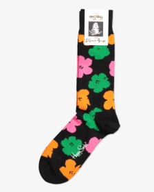 Front Image Andy Warhol Graphic Flower Sock Black Multi, HD Png Download, Free Download