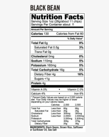 Black Bean & Sea Salt Bean Chips"    Data Image Id="7360818217039"  - Orange Juice Tropicana Nutrition Facts, HD Png Download, Free Download