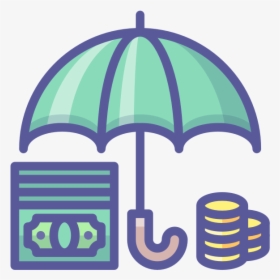 Rainy Day Savings - Umbrella With Cash Line Icon Png, Transparent Png, Free Download