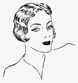 Old, Outline, Lady, Woman, Face, Fashion, Cartoon, - Clipart Woman, HD Png Download, Free Download