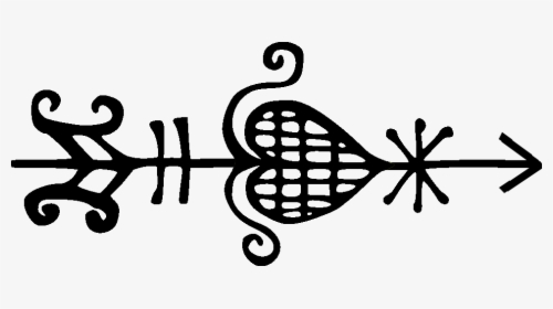 Veve Small Heart Arrow Inspired Drawing, HD Png Download, Free Download