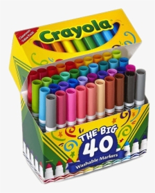 40 Pack Crayola Washable Markers, HD Png Download, Free Download
