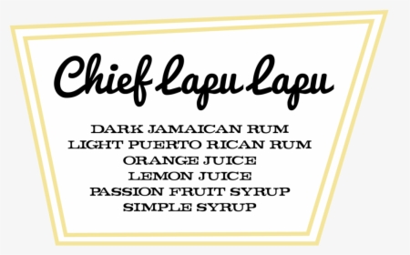 Chief Lapu Lapu Tiki Drink - Bonne Chance, HD Png Download, Free Download