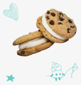 Doozies With Cute Dessert Scribbles - Chocolate Chip Cookie, HD Png Download, Free Download