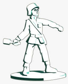 Toy Soldier Black White Line Art Coloring Book Colouring - Coloring Book, HD Png Download, Free Download