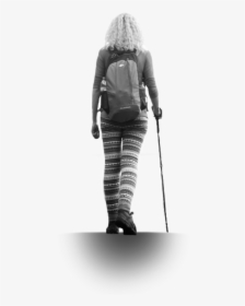 #people #woman #walking #cane - Nordic Walking, HD Png Download, Free Download