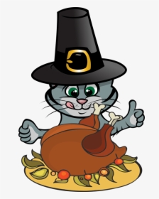 Image Thanksgiving - Thanksgiving Cat Clipart, HD Png Download, Free Download