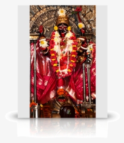 Ma Bhavatarini Kali W/red Sari - Maa Dakshineswar Kali Mandir, HD Png Download, Free Download