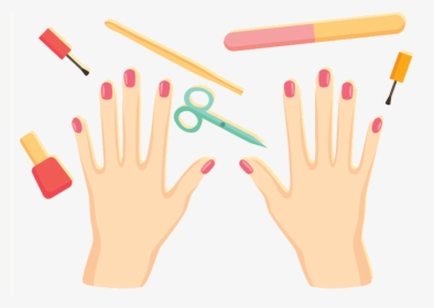 Fingernail Vector Nail Art - Emoji De Manicure E Pedicure, HD Png Download, Free Download