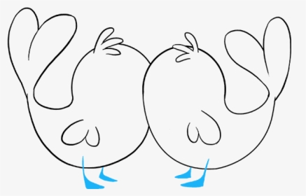 How To Draw Love Birds - Sketch, HD Png Download, Free Download