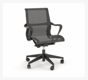 Scroll Black Mesh Chair, HD Png Download, Free Download