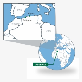Algeria Is The Largest Country On The African Continent - Map, HD Png Download, Free Download