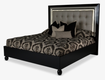 Queen Black Ice Finish Bed Frame With Headboard Platform - Bed Frame, HD Png Download, Free Download