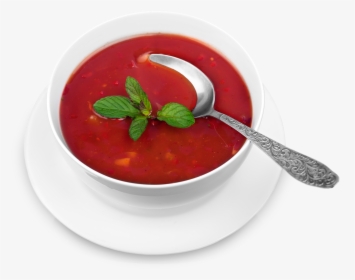 Tomato Soup With Spoon Png, Transparent Png, Free Download