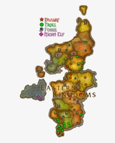 World Of Warcraft Race Map, HD Png Download, Free Download