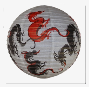 12 Inch Red & Black Dragon Paper Lantern, HD Png Download, Free Download