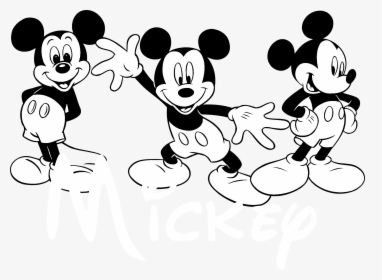Mickey Mouse Logo Black And White - Mickey Mouse Text Png Black, Transparent Png, Free Download