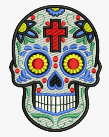 Sugar Skull Cross Iron-on Patch - Emblem, HD Png Download, Free Download