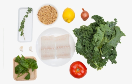 Cod With Crispy Kale, Roasted Tomato & Fregola Sarda - Broccoli, HD Png Download, Free Download