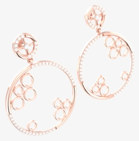 0 75ctw Round Cut Natural Diamond 10k Gold Earrings - Earrings, HD Png Download, Free Download