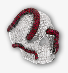 Skull Snake Diamond Gold Ring, HD Png Download, Free Download