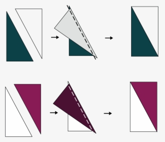 Hrt Quilt Tutorial Sewing The Hrts - Triangle, HD Png Download, Free Download