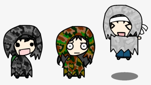 Coat Clipart Clothing Pile - Cartoon Ghillie Suit Transparent, HD Png Download, Free Download