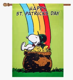 Peanuts Pot Of Gold St Patricks Day Flag - Peanuts Gang St Patricks Day, HD Png Download, Free Download