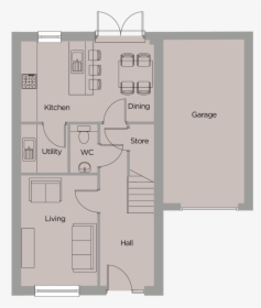 Meadow View Floorplans The Chestnut 1 - Floor Plan, HD Png Download, Free Download