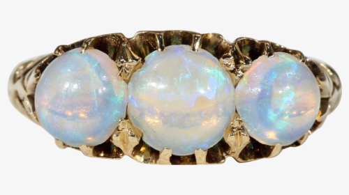 Super Lively Antique Opal Ring 3-stone Hallmarked - Opal, HD Png Download, Free Download