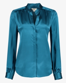 Front View Image Of L"agence Women"s Bianca Band Collar - Blouse, HD Png Download, Free Download