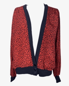 Red And Black Cheetah Print Cardigan By Wynshine - Cardigan, HD Png Download, Free Download