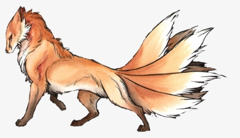 Nine Tailed Fox - Nine Fox Tail Tattoo, HD Png Download, Free Download