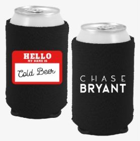 Chase Bryant Black Cold Beer Coolie - Beer Koozie Koozies, HD Png Download, Free Download