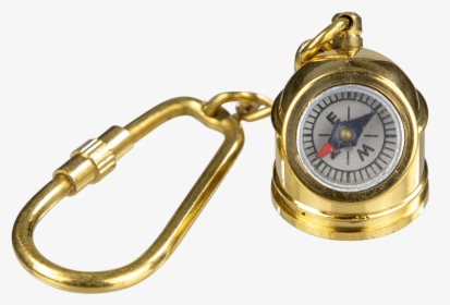Brass Diving Helmet Compass Keychain - Brass, HD Png Download, Free Download