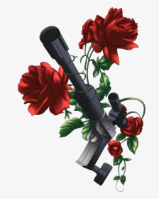 Guns With Roses Png - Guns And Roses Png, Transparent Png, Free Download