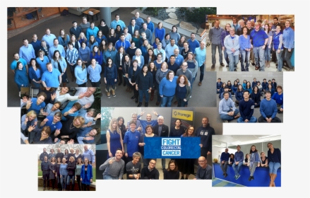 Promega Employees Wear Blue And Join The Fight Against - Crowd, HD Png Download, Free Download