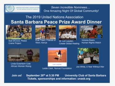 United Nation Association, Santa Barbara’s 2019 Peace - Online Advertising, HD Png Download, Free Download