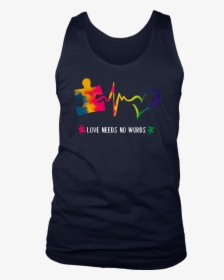 Autism Awareness Love Needs No Words Shirt With Puzzle - Active Tank, HD Png Download, Free Download