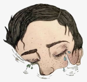 Boy Drowning In Tears Drawing, HD Png Download, Free Download
