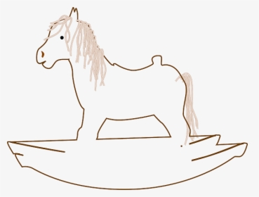 Outline, Kids, Horse, Toy, Game, Play, Rocking, Rock - Rocking Horse Clip Art, HD Png Download, Free Download