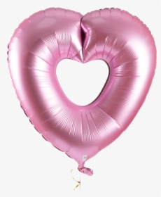 Pink Open Heart Super Shape - Open Balloon Png, Transparent Png, Free Download