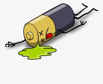 Iphone Battery Life - Dead Battery Cartoon, HD Png Download, Free Download