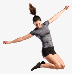 A Girl Jumping Through The Air - Girls Jumping At Sky Zone, HD Png Download, Free Download