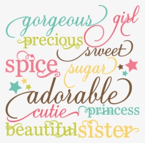 Transparent Scrapbook Paper Png - Cute Baby Words Png, Png Download, Free Download