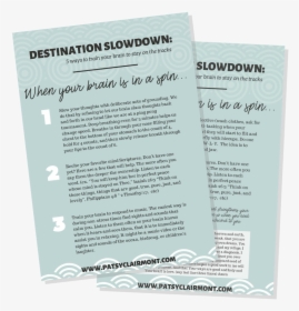 Destination Slowdown - Brochure, HD Png Download, Free Download