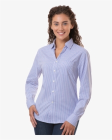 Ladies L/s Untucked Plaid No Pocket Blue Extra Small - Blue Generation, HD Png Download, Free Download