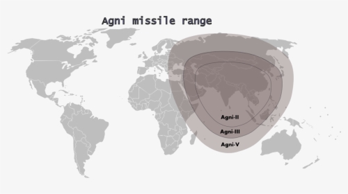 Agni Missile Range - World Map India And Australia, HD Png Download, Free Download